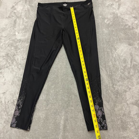 Women's SPALDING Yoga Active Leggings High Waist Plus Size 2XL Black GRAY - Picture 3 of 10